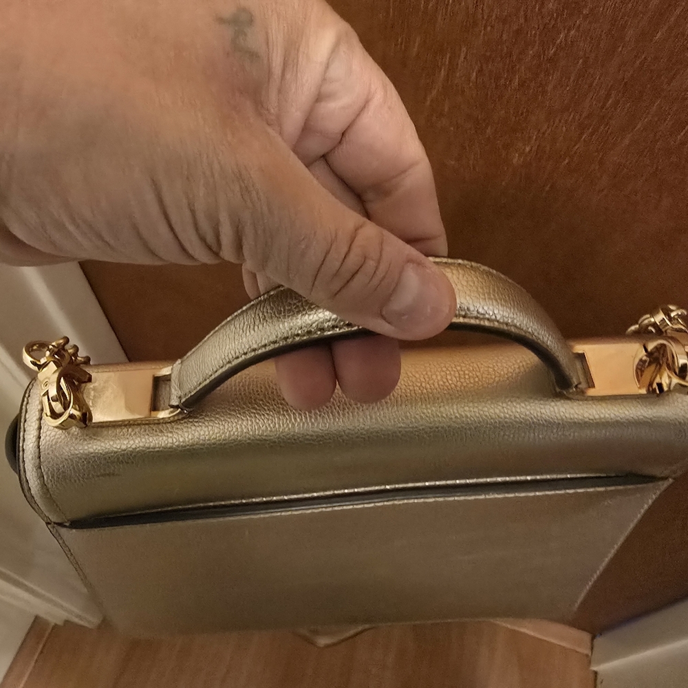 Kate Spade Medium Maisie Patterson Drive Embellished Gold Crossbody Bag - Picture 6 of 12